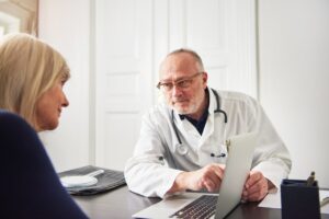 Nephrologist consulting with a patient on her Chronic Kidney Disease